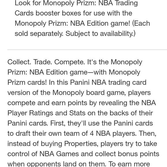Monopoly Prizm: NBA Edition Game Factory Sealed New - Picture 7 of 16